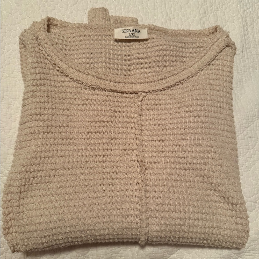 Zenana Outfitters Women's Cream Sweater